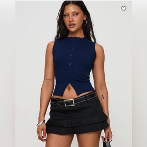 Low Rise Black Mini Skirt